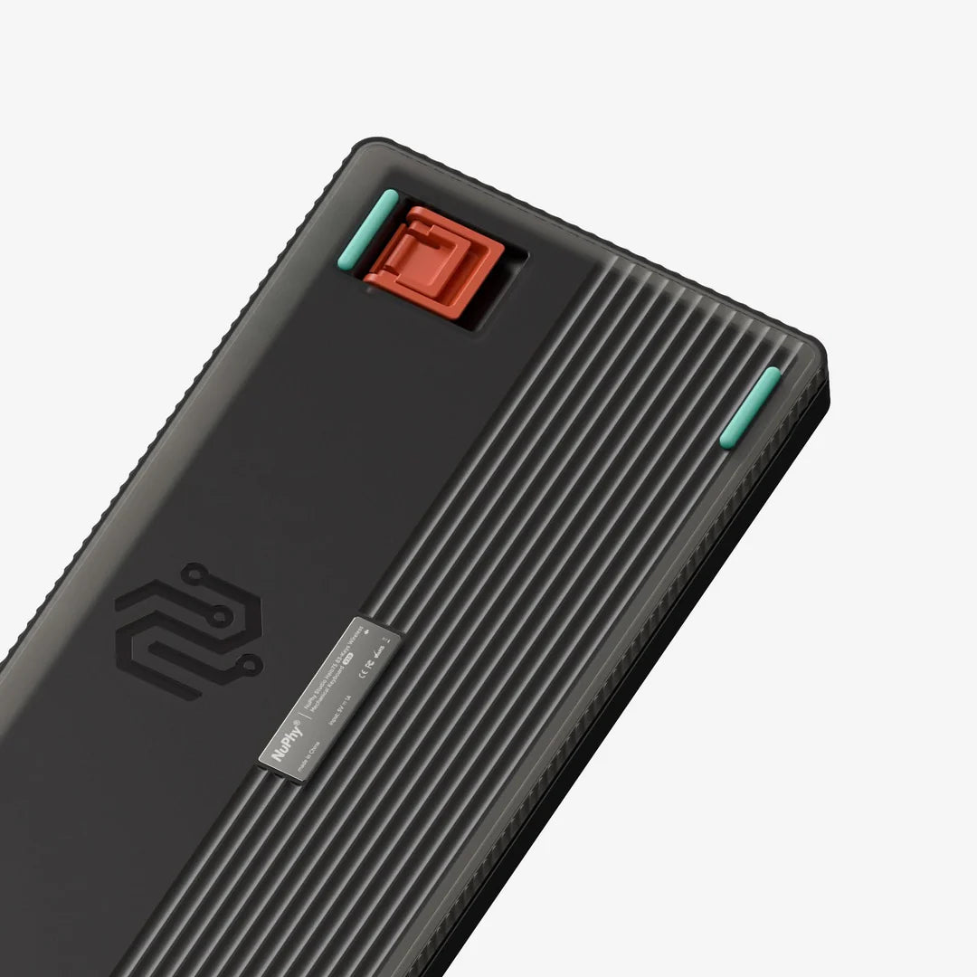 NuPhy® Halo75 V2 QMK/VIA RGB Hot-Swappable 83-Key Wireless Mechanical Keyboard - Silent Red Clear-Top Switch / Obsidian Black