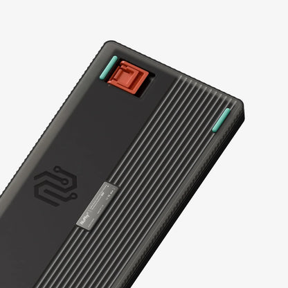 NuPhy® Halo75 V2 QMK/VIA RGB Hot-Swappable 83-Key Wireless Mechanical Keyboard - Silent Red Clear-Top Switch / Obsidian Black