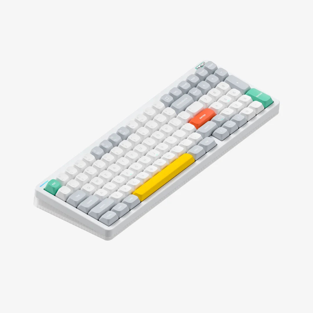 NuPhy® Halo96 V2 QMK/VIA RGB Hot-Swappable 99-Key Wireless Mechanical Keyboard - Lemon Switch / Iconic White