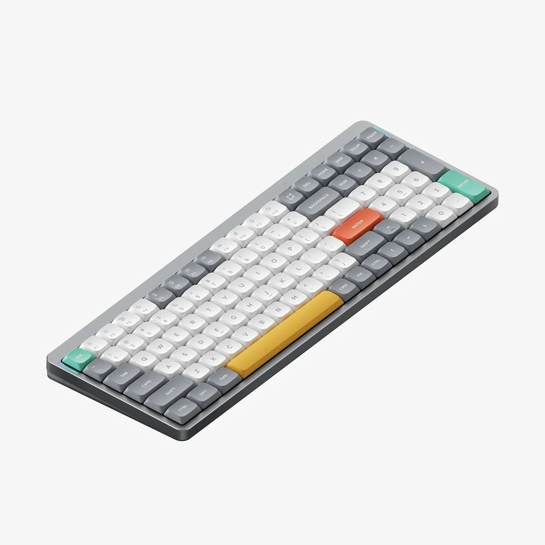 NuPhy® Air96 V2 QMK/VIA RGB Hot-Swappable 100-Key Wireless Mechanical Keyboard - Cowberry Switch / Lunar Gray