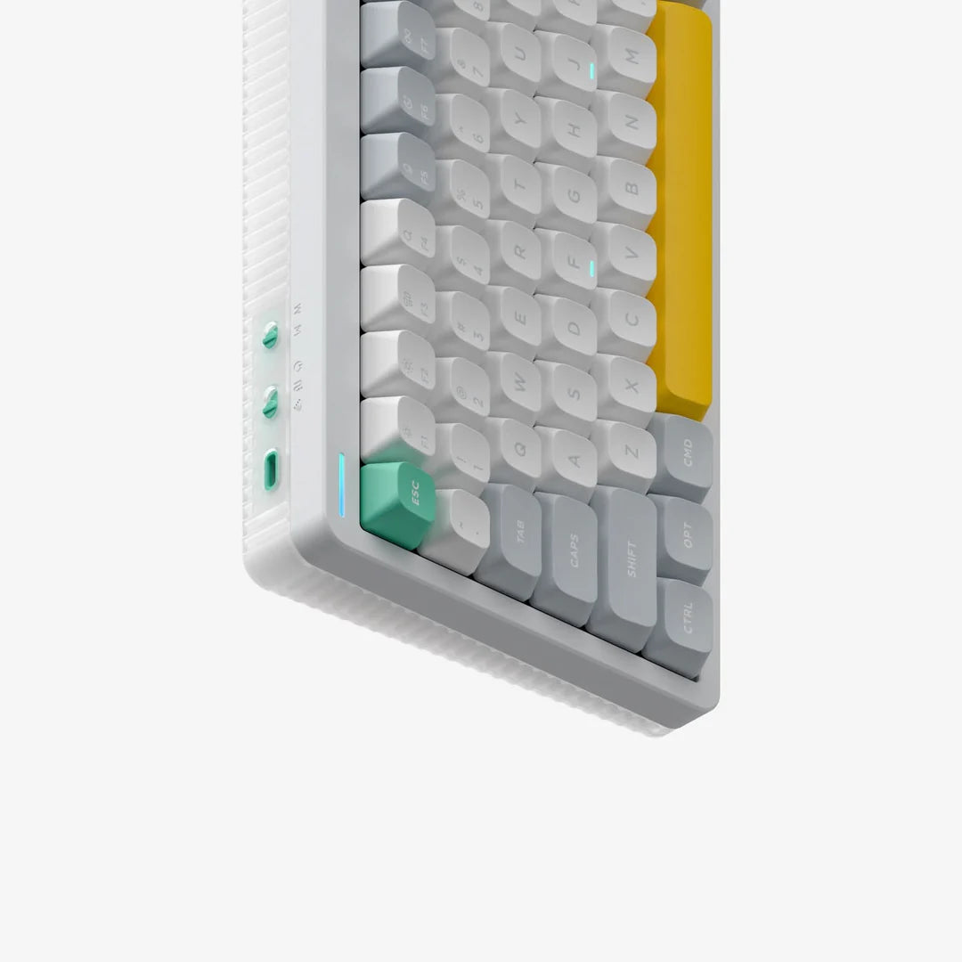 NuPhy® Halo96 V2 QMK/VIA RGB Hot-Swappable 99-Key Wireless Mechanical Keyboard - Lemon Switch / Iconic White