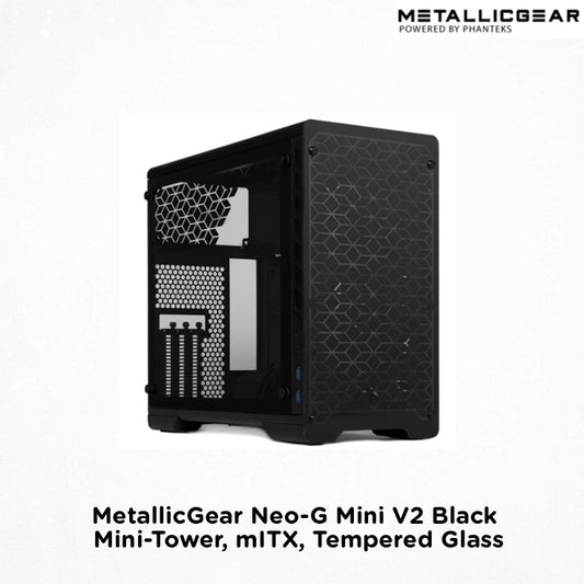 MetallicGear Neo-G Mini V2 Black I Mini-Tower, mITX, Tempered Glass