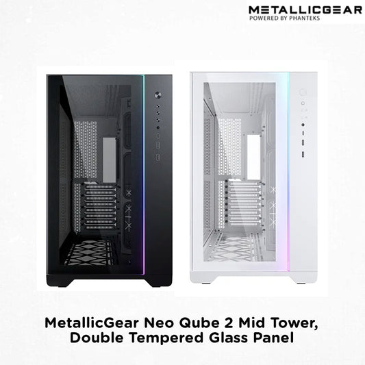MetallicGear Neo Qube 2 Mid Tower, Double Tempered Glass Panel