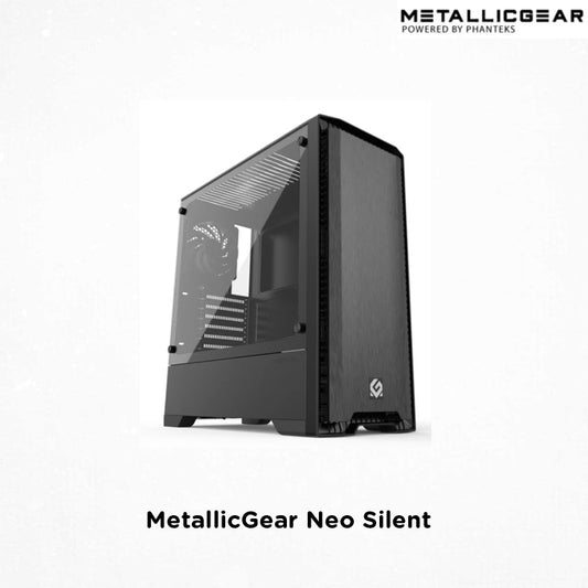 MetallicGear Neo Silent I Mid-Tower ATX Chassis, Silent Front Panel, Tempered Glass Side (MG-NE520S_BK01)