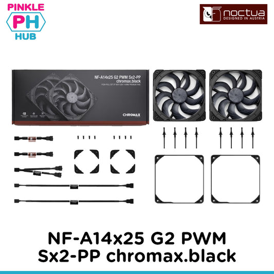 Noctua NF-A14x25 G2 PWM Sx2-PP chromax.black