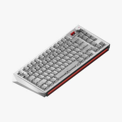 NuPhy® WH80 83-Key Tri-Mode Magnetic Mechanical Gaming Keyboard - Magnetic Jade Dragon Switch / Nebula White