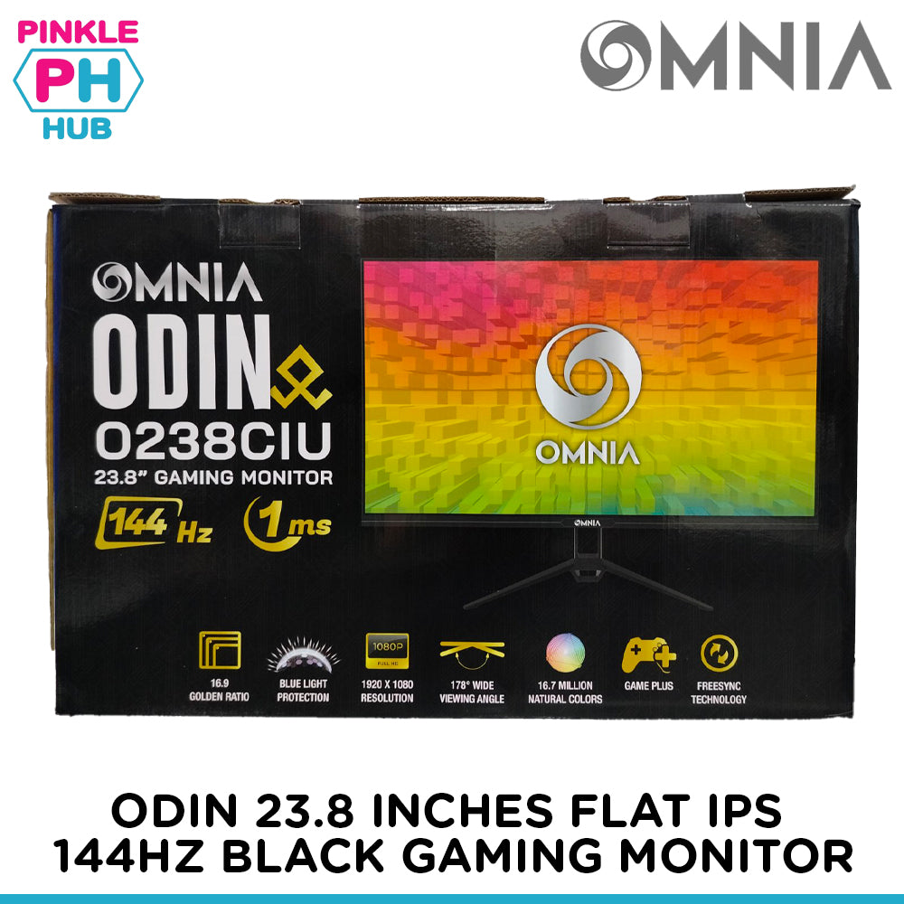 OMNIA ODIN 23.8 INCHES FLAT IPS 144HZ BLACK GAMING MONITOR (O238CIU)