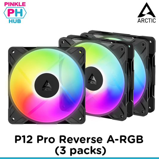 Arctic P12 Pro Reverse A-RGB 120 mm A-RGB PWM Fan with Cable Splitter