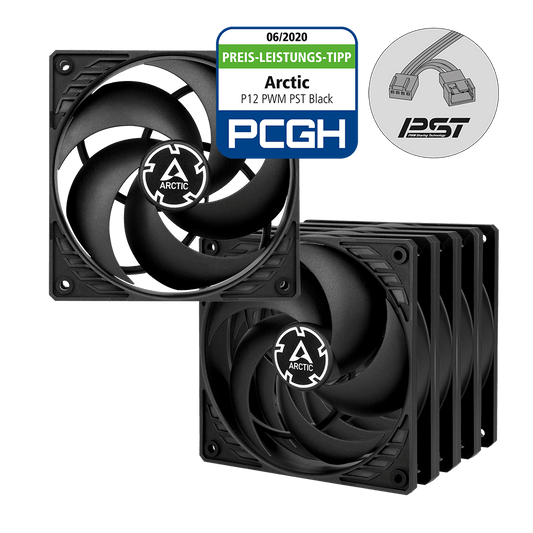 Arctic P12 PWM PST Pressure-Optimised 120 mm Fan with PWM PST Pack of 5 (ACFAN00137A)