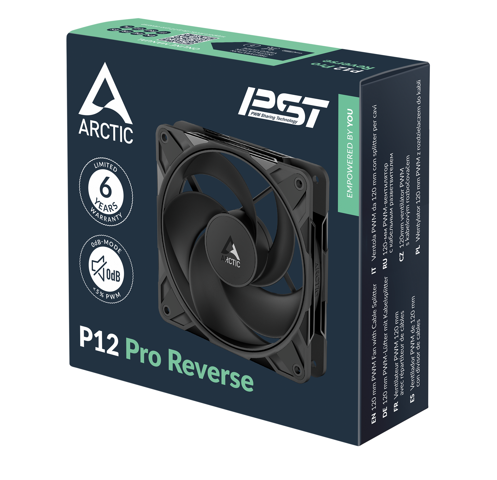 Arctic P12 Pro Reverse 120 mm PWM Fan with Cable Splitter