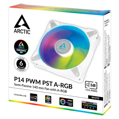 ARCTIC P14 PWM PST A-RGB (White) (ACFAN00276A)