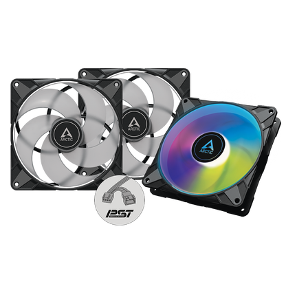 Arctic P14 PWM PST A-RGB 140 mm A-RGB PWM Fan with Cable Splitter (3 Pack)