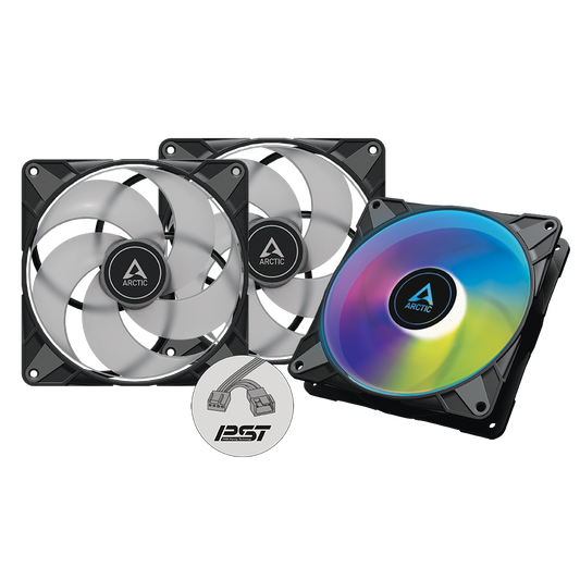 Arctic P14 PWM PST A-RGB 140 mm A-RGB PWM Fan with Cable Splitter (3 Pack)