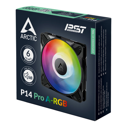 ARCTIC P14 Pro A-RGB 140 mm A-RGB PWM Fan w/ Cable Splitter - Black