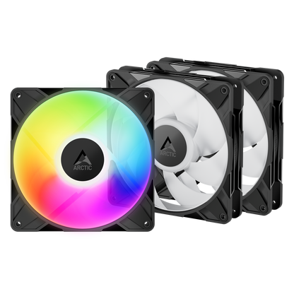 ARCTIC P14 Pro A-RGB - 3 Pack 140 mm A-RGB PWM Fan with Cable Splitter - Black