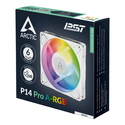 ARCTIC P14 Pro A-RGB 140 mm A-RGB PWM Fan w/ Cable Splitter - White