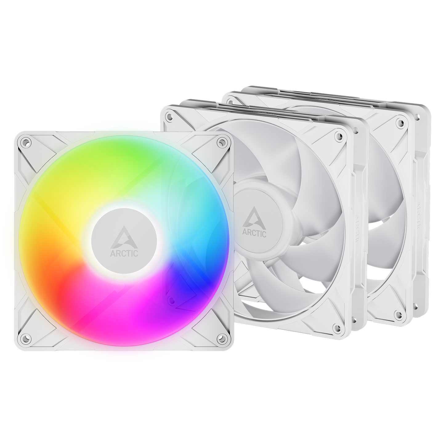 ARCTIC P14 Pro A-RGB - 3 Pack 140 mm A-RGB PWM Fan with Cable Splitter - White
