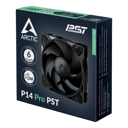 ARCTIC P14 Pro PST - 140 mm PWM Fan with Cable Splitter Black