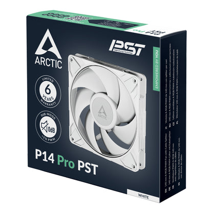 ARCTIC P14 Pro PST - 140 mm PWM Fan with Cable Splitter White