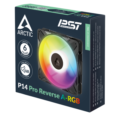Arctic P14 Pro Reverse A-RGB 140 mm A-RGB PWM Fan with Cable Splitter