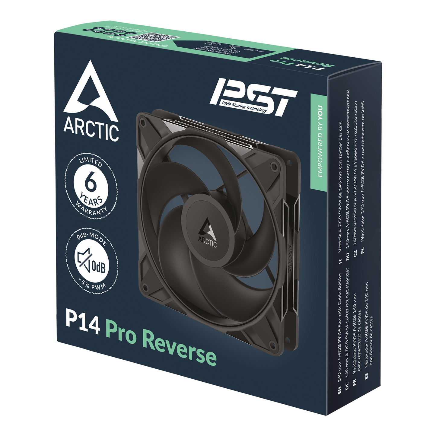 Arctic P14 Pro Reverse 140 mm PWM Fan with Cable Splitter