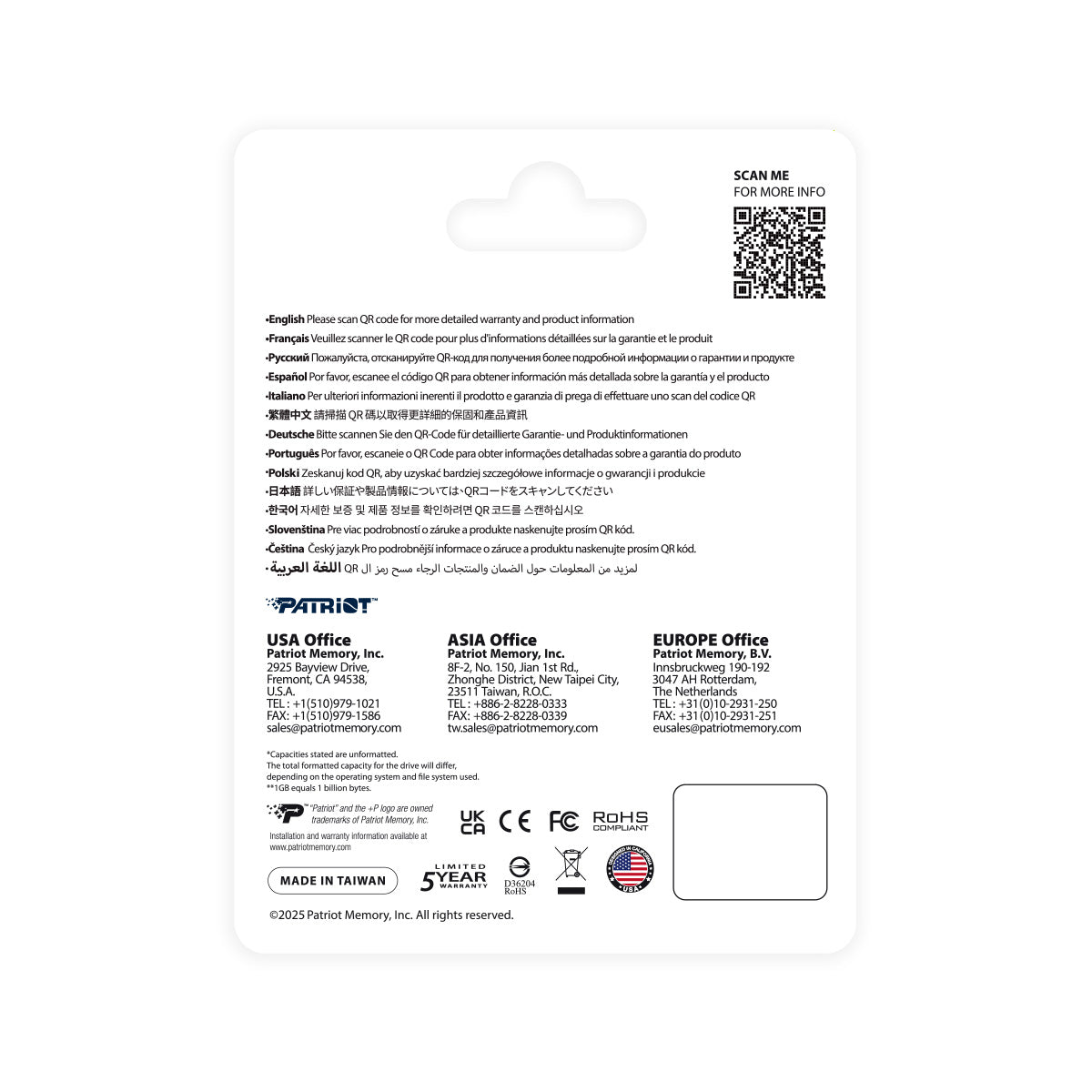 Patriot P410 m.2 2280 PCIe Gen4 x4 SSD - 1TB/2TB