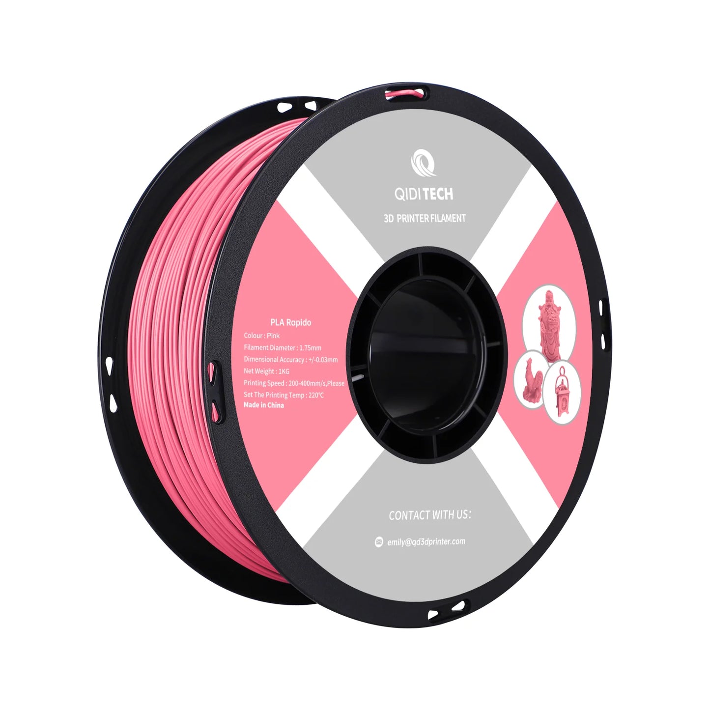 QIDI | PLA Rapid Filament Black 1.75mm 1kg 3D Printer Filament