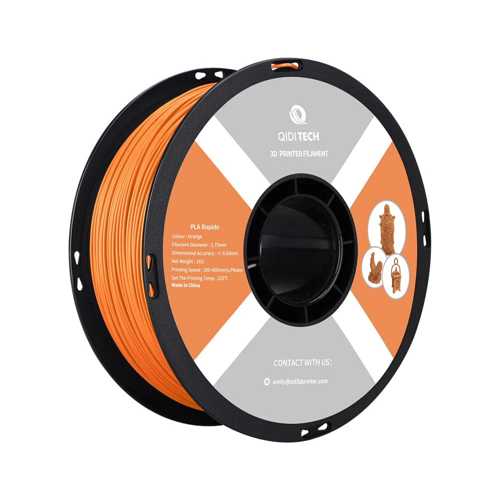 QIDI | PLA Rapid Filament Black 1.75mm 1kg 3D Printer Filament