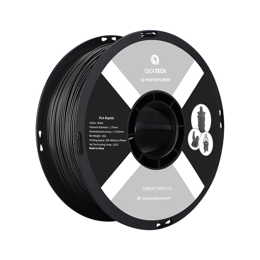 QIDI | PLA Rapid Filament Black 1.75mm 1kg 3D Printer Filament