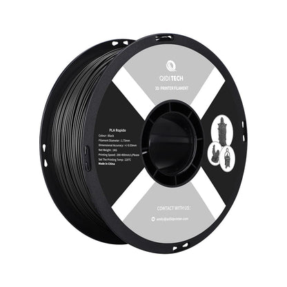 QIDI | PLA Rapid Filament Black 1.75mm 1kg 3D Printer Filament