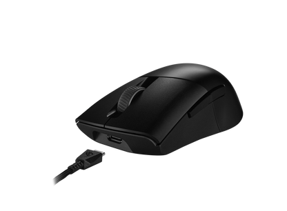 ASUS ROG Keris Wireless AimPoint lightweight 75-gram wireless RGB gaming mouse, 36,000 dpi ROG AimPoint optical sensor, tri-mode connectivity, ROG SpeedNova wireless technology, swappable mouse switches, ROG Micro Switches, PBT buttons, ROG Paracord