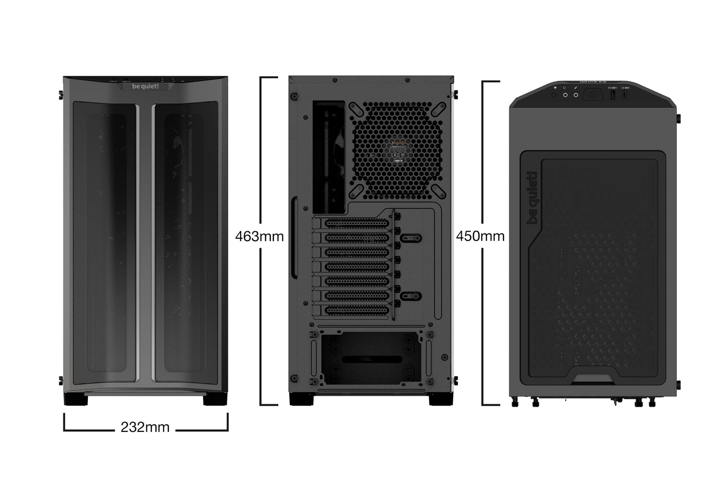 Be Quiet PURE BASE 500 FX Black Impressive lighting, exceptional airflow (BGW43)