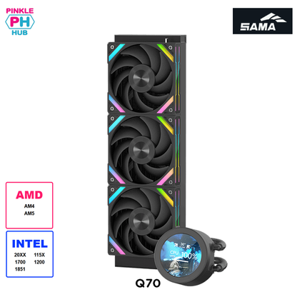 SAMA Q70 With 2.8" LCD 360mm AIO