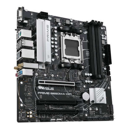 ASUS PRIME B650M-A WIFI,AMD AM5 Socket: Ready for AMD Ryzen™ 7000 Series Desktop Processors,,Wi-Fi 6, M.2 PCIe 5.0, Realtek 2.5Gb Ethernet, USB 3.2 Gen 2 ports, front USB 3.2 Gen 1 Type-C