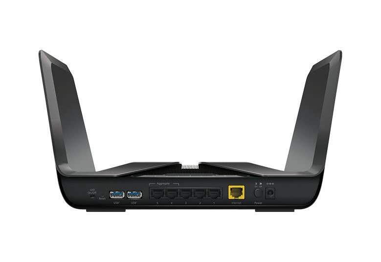 NETGEAR AX5700 Nighthawk® 8-Stream Dual-Band WiFi 6 Router (up to 5.7Gbps) with NETGEAR Armor™, MU-MIMO, USB 3.0 ports (RAX75-100SQR)