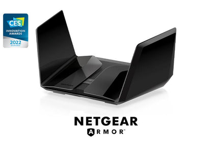 NETGEAR AXE11000 Nighthawk® Tri-Band WiFi 6E Router (up to 10.8Gbps) with new 6GHz band, NETGEAR Armor™ & NETGEAR Smart Parental Control (RAXE500-100APS)