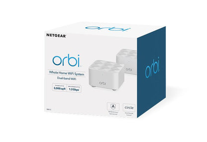 NETGEAR Orbi Dual-band Mesh WiFi System, 1.2Gbps, Router + 1 Satellite (RBK12-100PES)