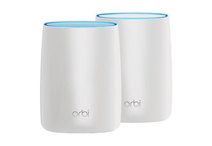 NETGEAR AC3000 Orbi Tri-band Mesh WiFi System, 3Gbps, Router + 1 Satellite(RBK50-100SQR)