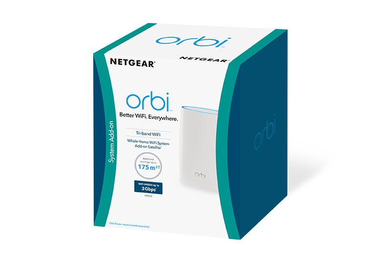 NETGEAR AC3000 Orbi Tri-band Add-on Satellite, 3Gbps (RBS50-100SQR)