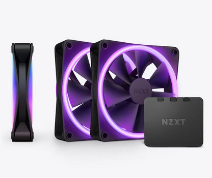 NZXT F120 RGB Duo Triple Pack - Black