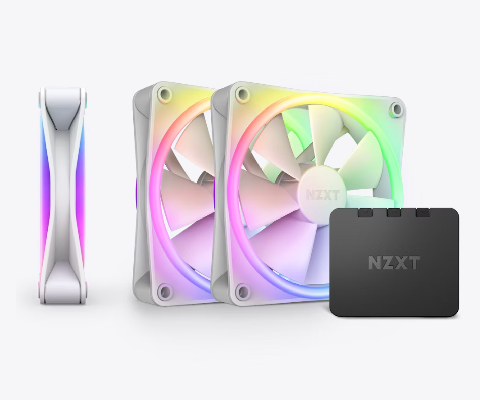 NZXT F120 RGB Duo Triple Pack - White