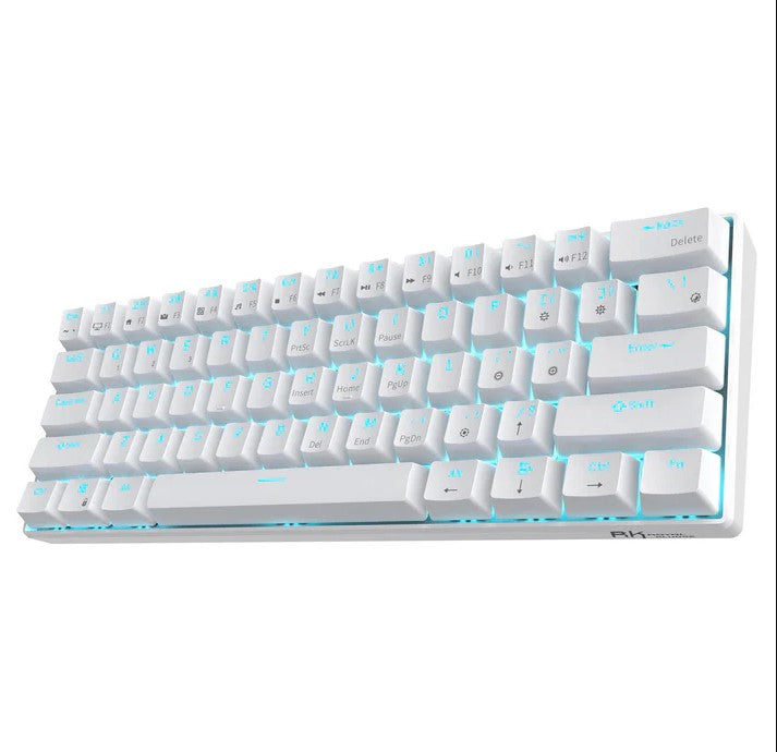 Royal Kludge RK61 White,Wired RGB, Blue Switch