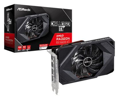 ASRock AMD Radeon™ RX 6600 XT Challenger ITX 8GB, AMD RDNA™ 2 Architecture 1 x 8-pin Connector (RX6600XT CLI 8G)