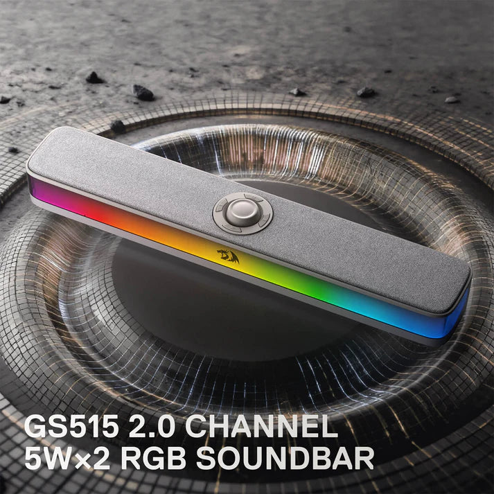 REDRAGON NEO GS515 2.0 BLUETOOTH STEREO RGB SOUNDBAR GRAY