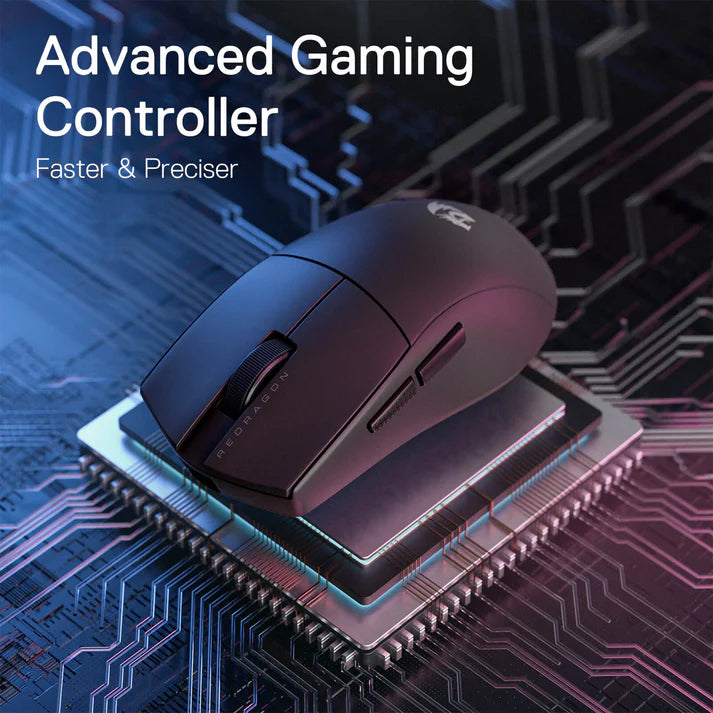 Redragon M916-WL-LITE K1ng Wireless Lite Dual Mode Ultra Light-Weight Gaming Mouse - Black