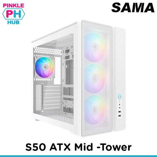 SAMA S50 ATX Mid -Tower Elite Cooling Panoramic Mesh Case
