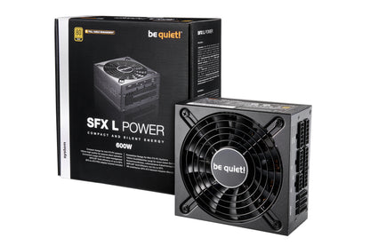 Be Quiet SFX L POWER 600Watts, 80 Plus Gold, Compact and Silent Energy Power Supply (BN639)