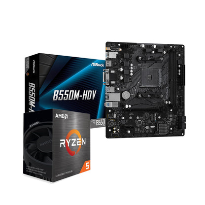 ASRock B550M-HDV Bundle with AMD RYZEN 5 5500, AM4 Socket