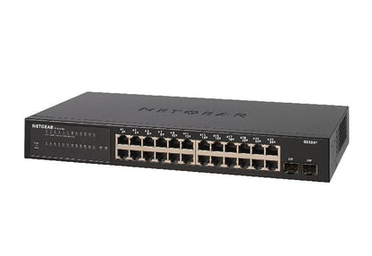 NETGEAR 24-Port Gigabit Ethernet Smart Switch with 2 Dedicated SFP Ports (GS324T-100EUS)