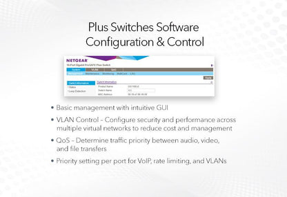 NETGEAR 16-Port Gigabit Plus Switch with 8-Ports PoE (JGS516PE-100EUS)